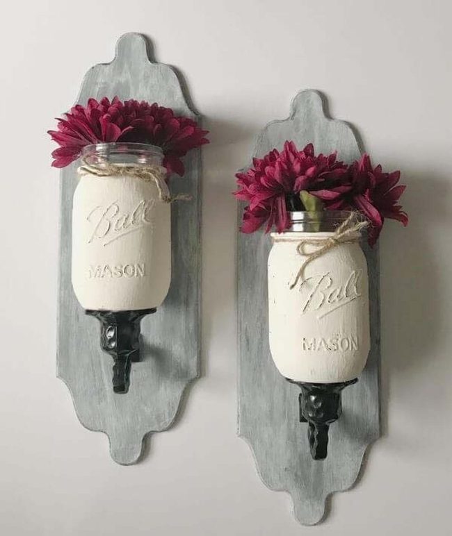 Glass Jar Planters With Living Light