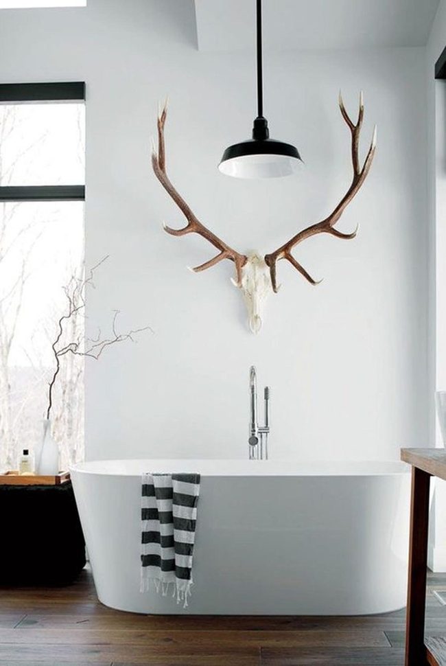 Antler Statement Above White Minimalism