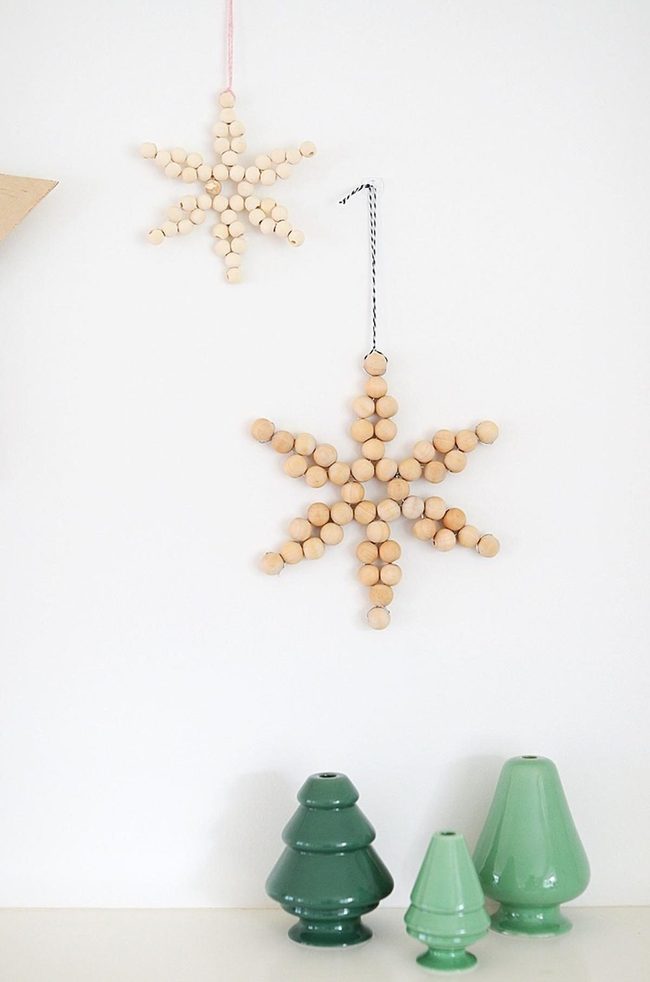 Wooden Beads Green Ceramic Minimalism