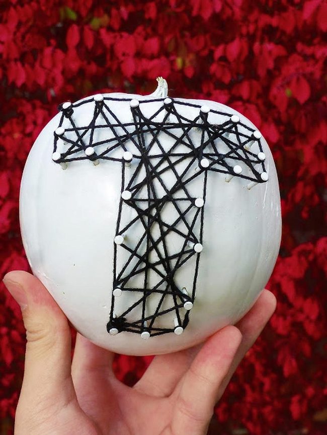 Black String Pumpkin Art