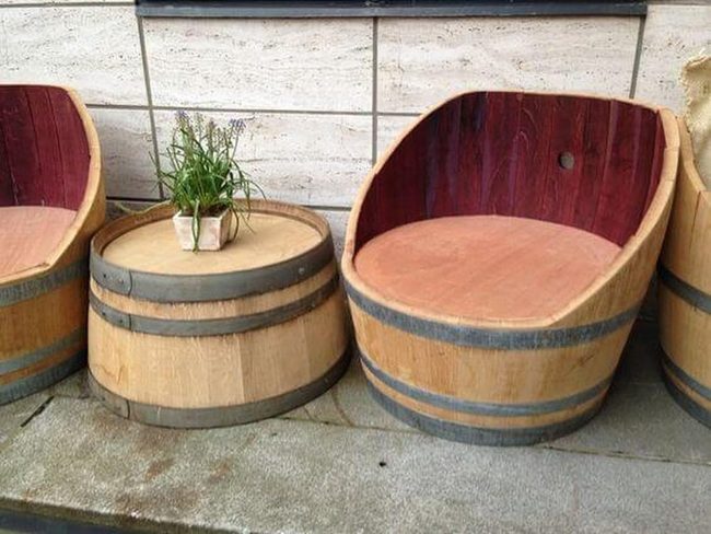 Warm Wood Patio Seating