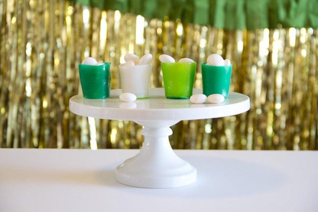 Green And White Holiday Cups