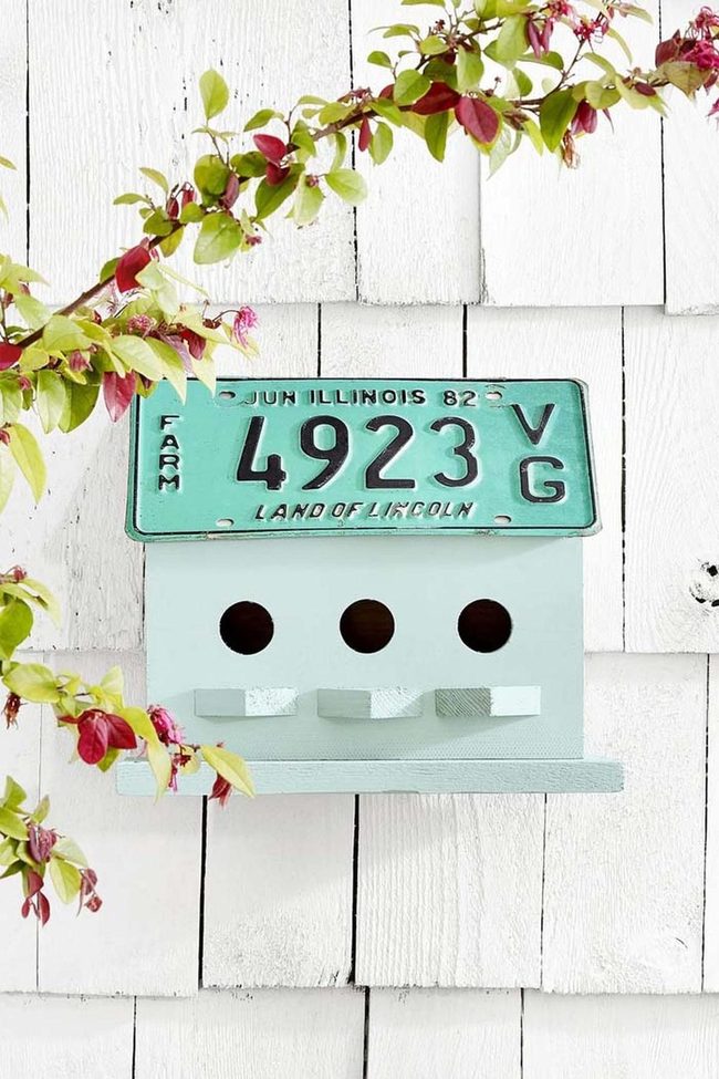 Vintage Birdhouse House Number