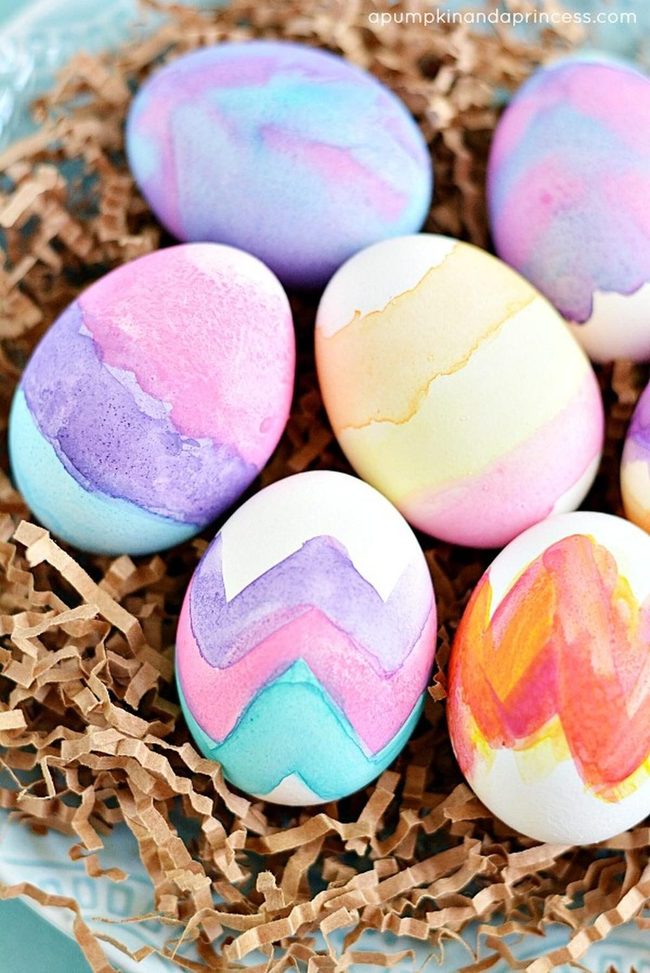 Multicolor Hand-Painted Easter Eggs
