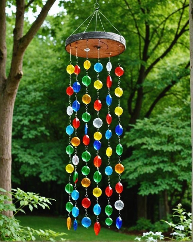 Colorful Glass Bottles Chiming