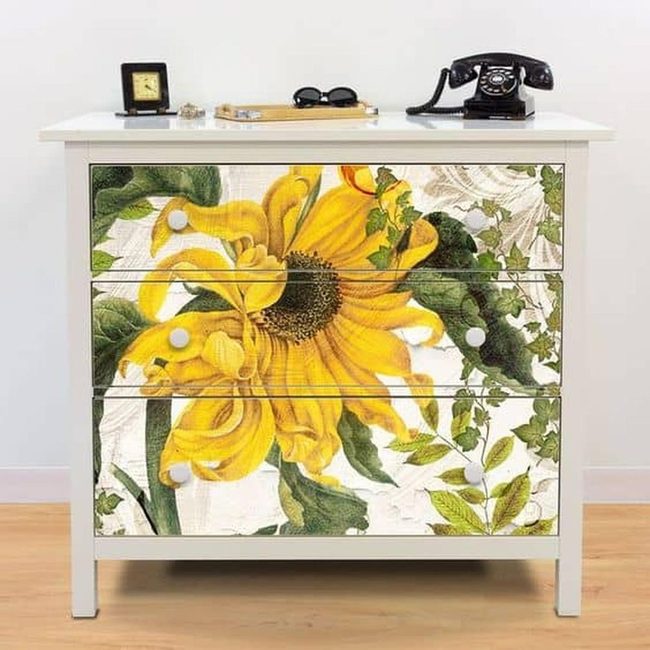 Yellow Sunflower Ikea Hemnes Dresser