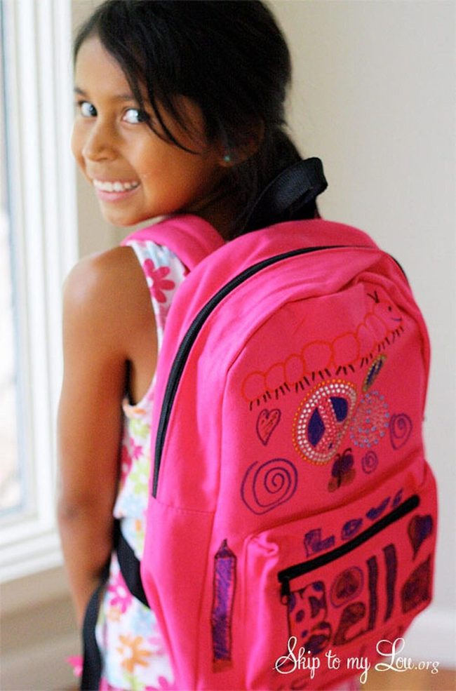 Pink Doodle Backpack Childhood