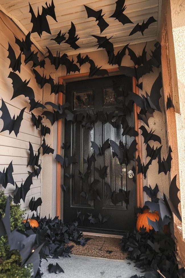 Black Paper Bats Swarm