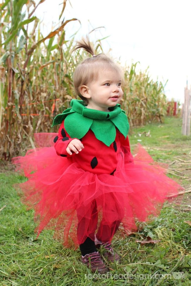 Red Tulle Strawberry Suit
