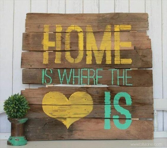 Yellow Teal Wood Letters