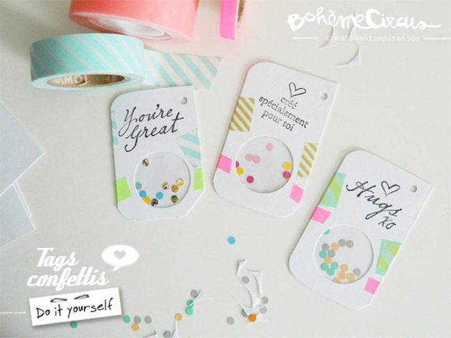 Confetti-Filled Paper Tags