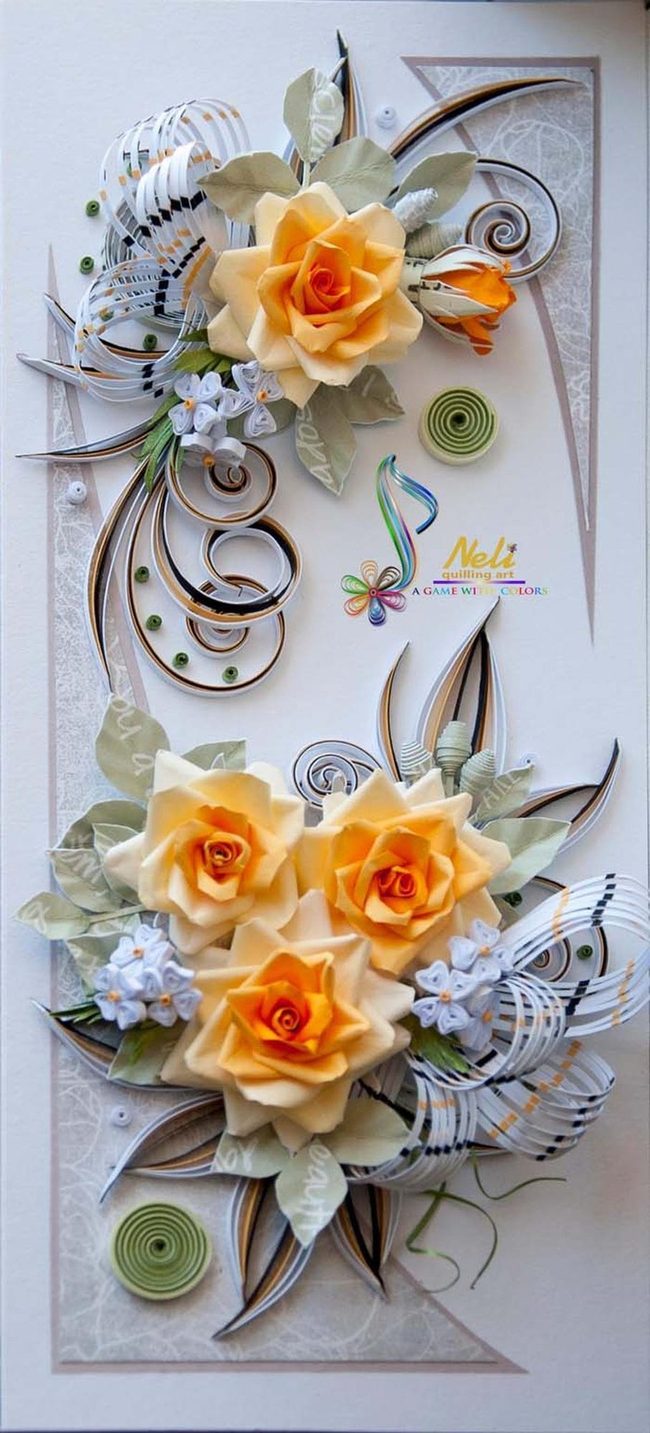 Yellow Roses Paper Layers