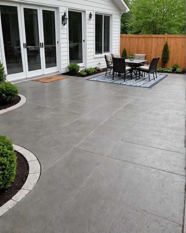 Smooth Concrete Patio Surface