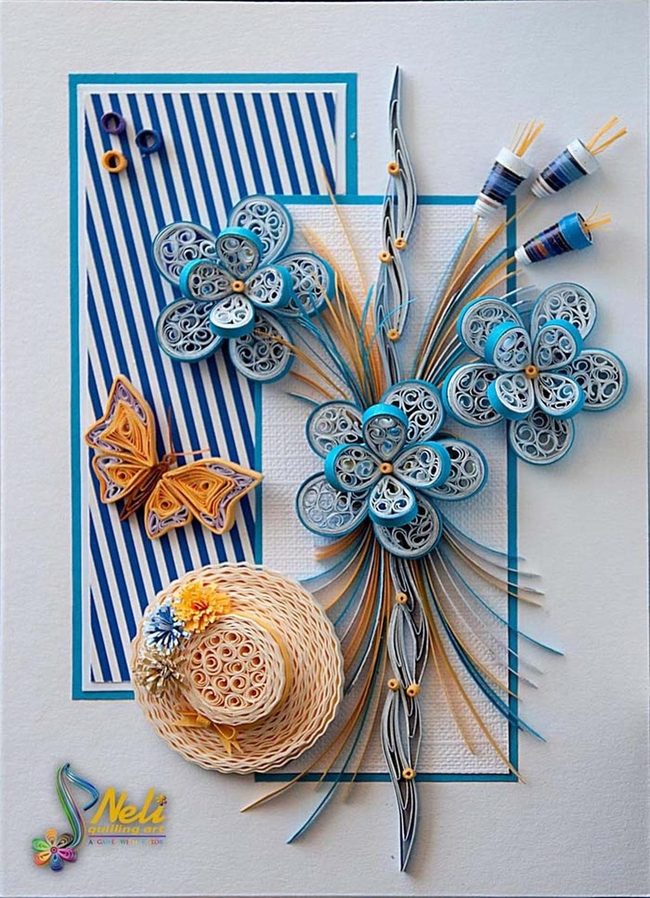 Blue Yellow Butterflies Flourish