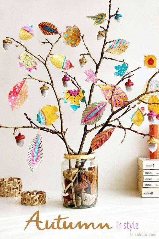 Autumn Branch Jar Desk