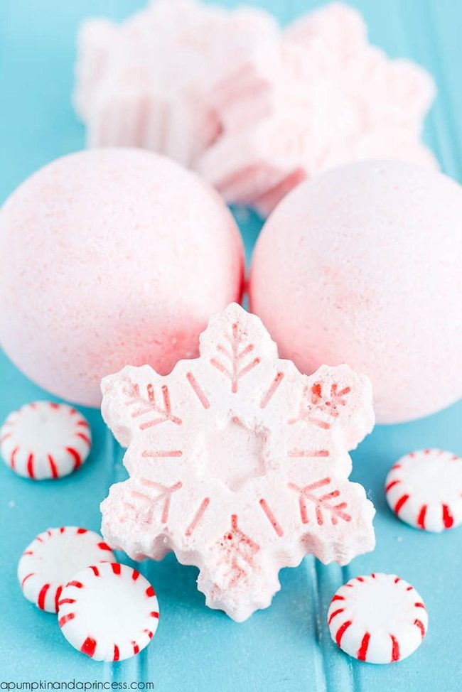 Pink And White Bath Bomb Spheres