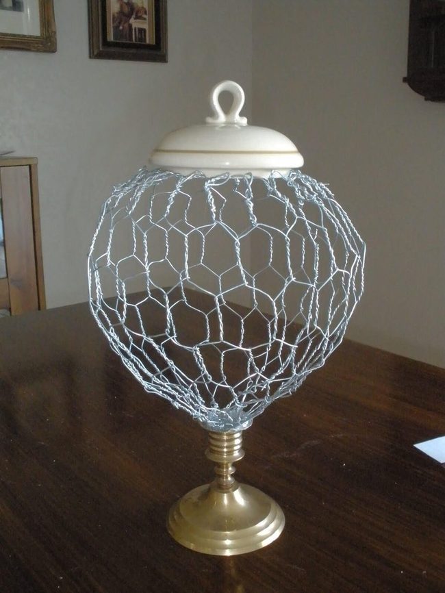Chicken Wire Sphere With Lights