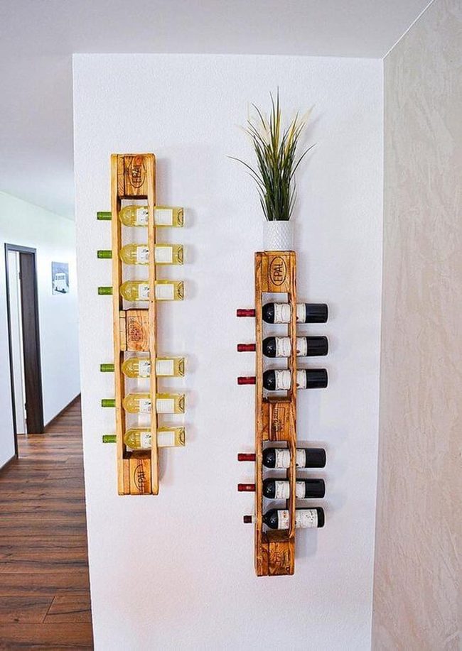 Wooden Wine Wall Display