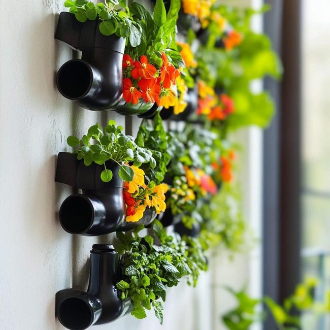 Recycled Plastic Bottle Herb Wall