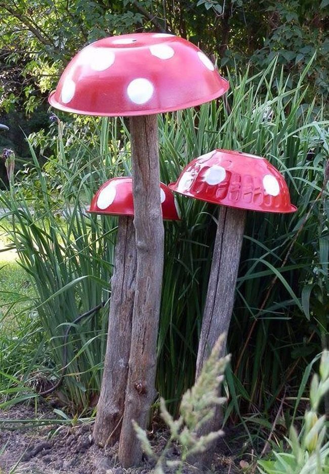 Red Polka Dot Mushroom Garden