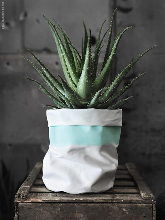 Painted Fabric Plant Bag Diy