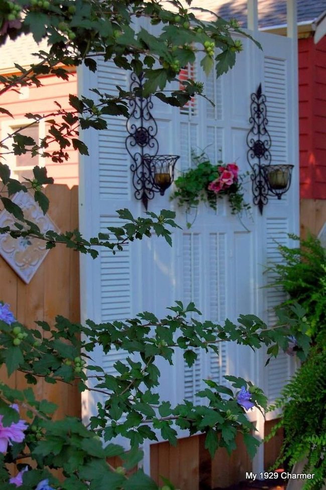 Vintage Wood Garden Walls Illuminated