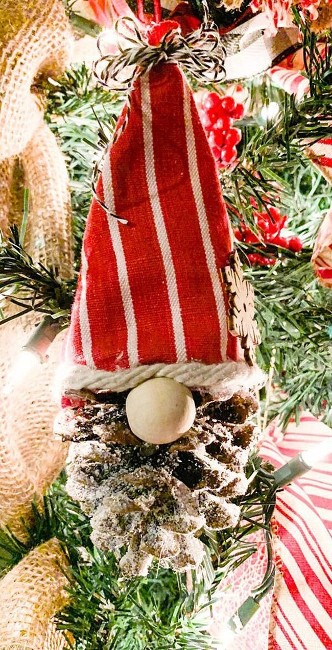 Pinecone Gnomes With Frosty Beards