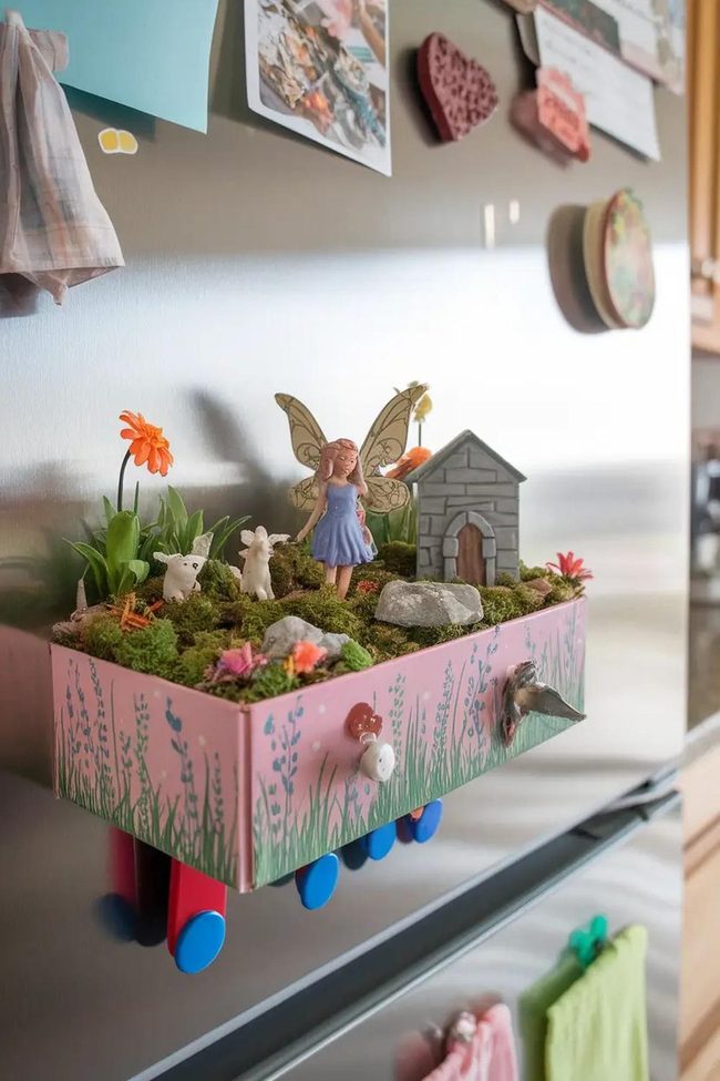 Moss-Covered Magnetic Fridge Outdoor