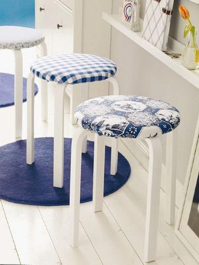Blue And White Stools, Gathering Moment