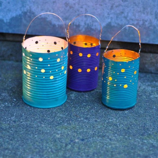 Glowing Tin Paper Lights