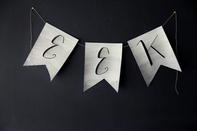 Black Script Halloween Bunting