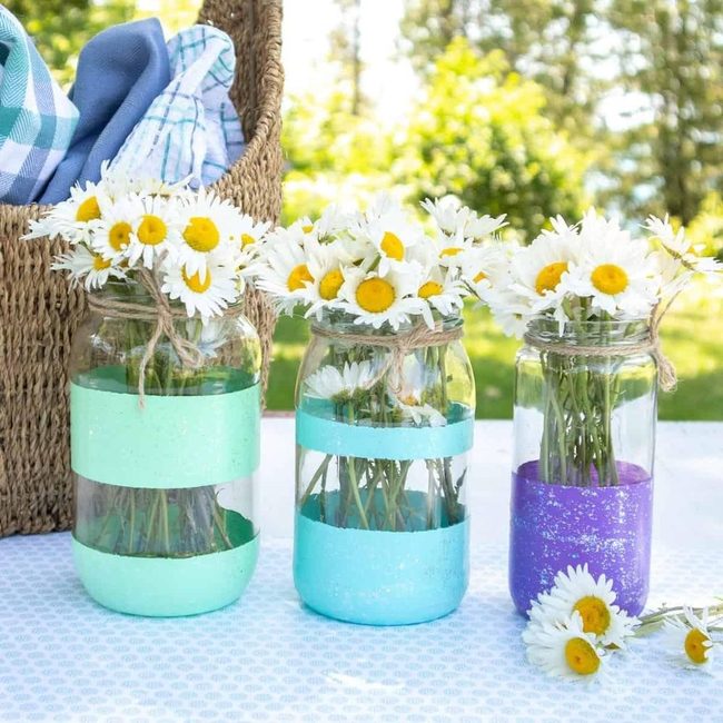 Hand-Painted Jars Burst Bright