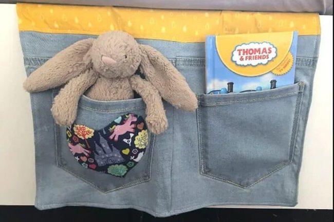 Blue Denim Pocket Storage