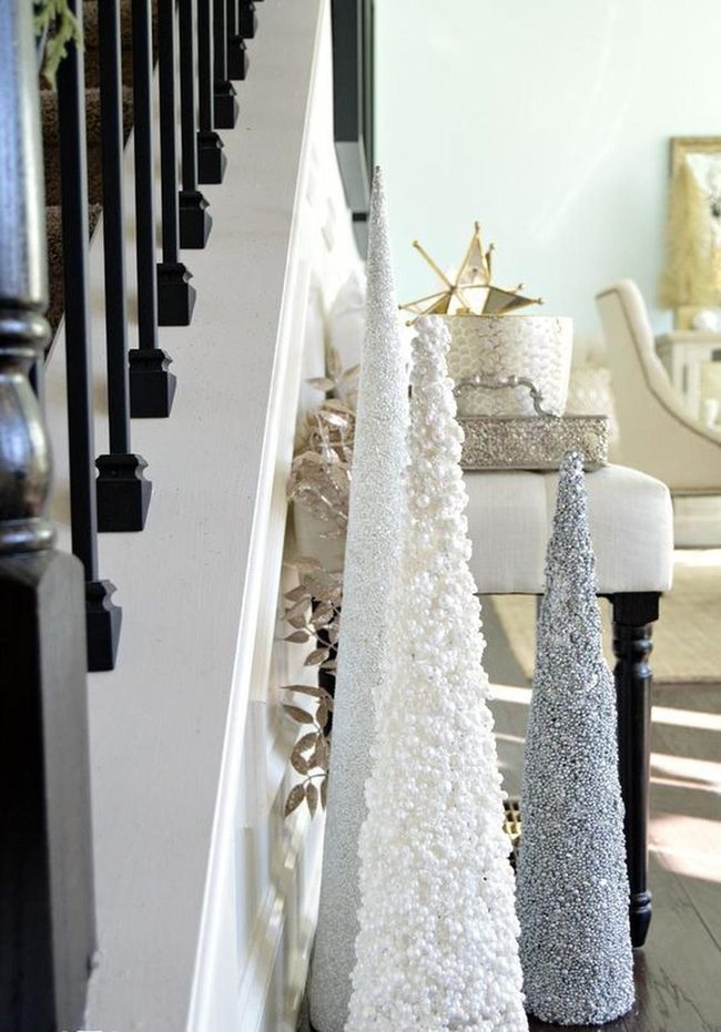 Pearl, Silver, Glitter Trees