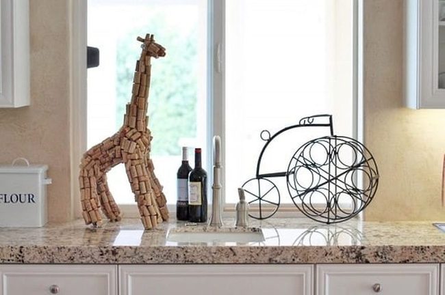 Cork Giraffe Shelf Sculpture