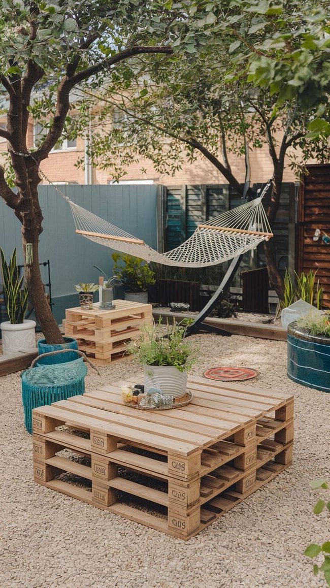 Stacked Pallet Lumber Furniture