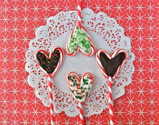 Red Heart Candy Lollipops