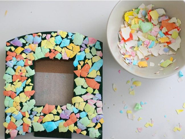 Pastel Eggshell Mosaic Frames