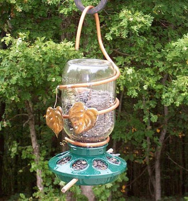 Recycled Glass Bird Feeder