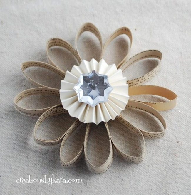 Text-Paper Rosettes With Gems