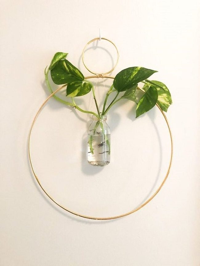 Green Glass Propagation Wreath