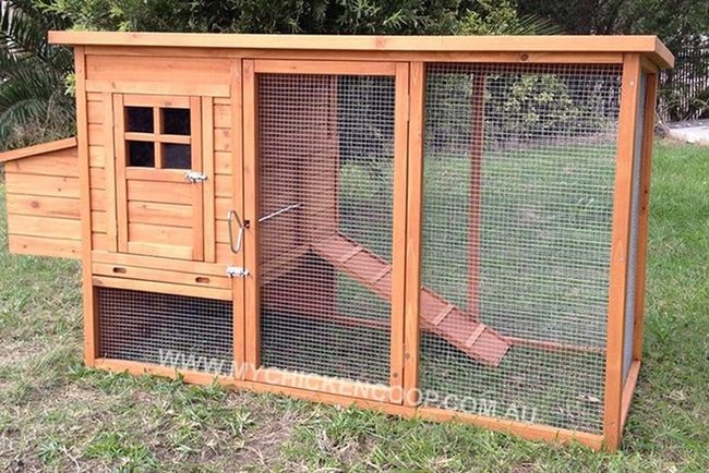 Natural Wood Chicken Coop
