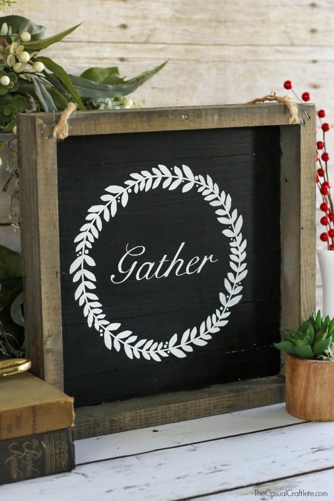 White Letters Dark Wood Berries