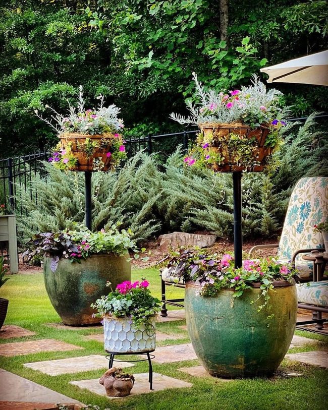 Cascading Blooms Tiered Tower