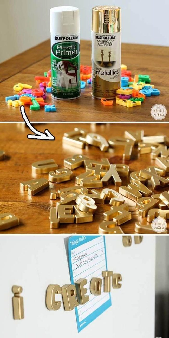 Metallic Letter Magnets