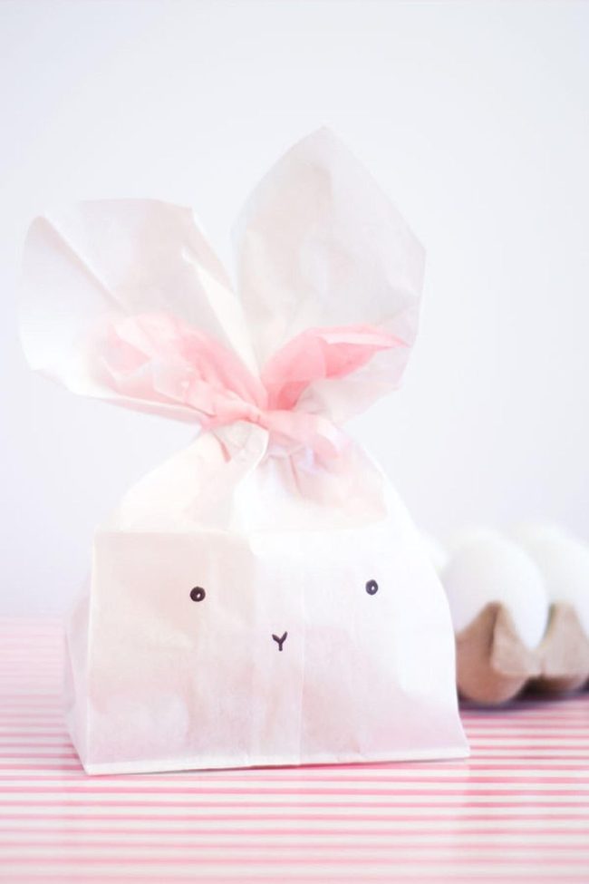 Pink Ribbon Bunny Bags