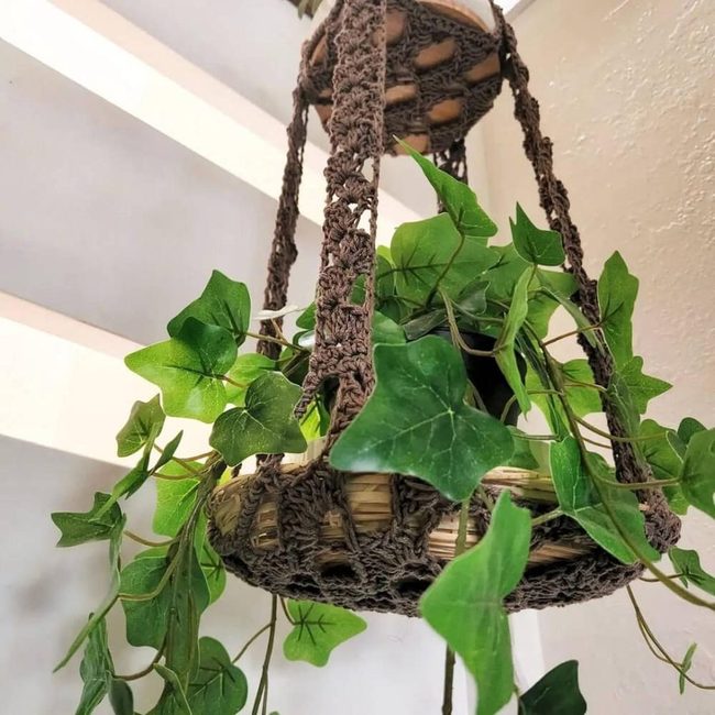 Cascading Green In Woven Fiber