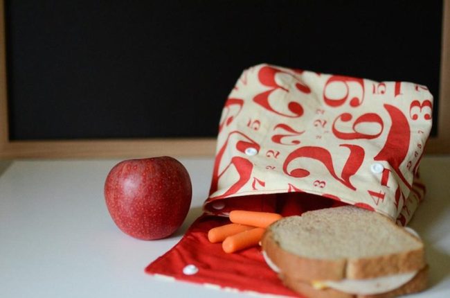 Numbered Lunch Bag, Orange Carrots