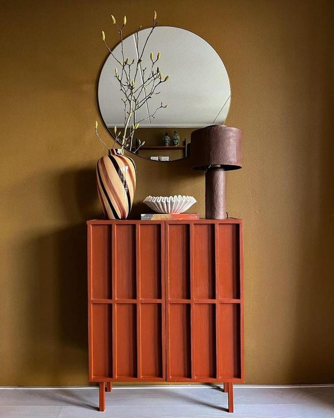 Terracotta Ivar Cabinet Mid-Century Transformation