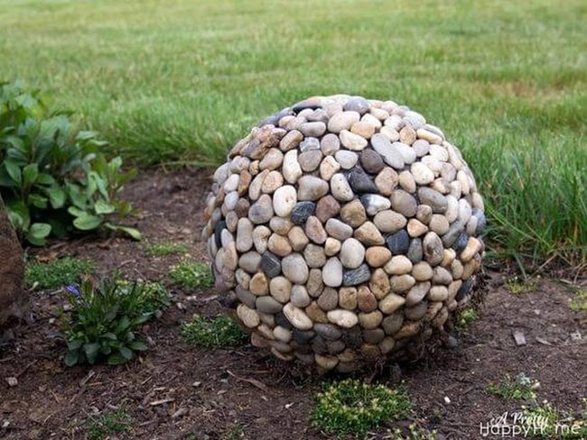 Colorful Stone Garden Spheres